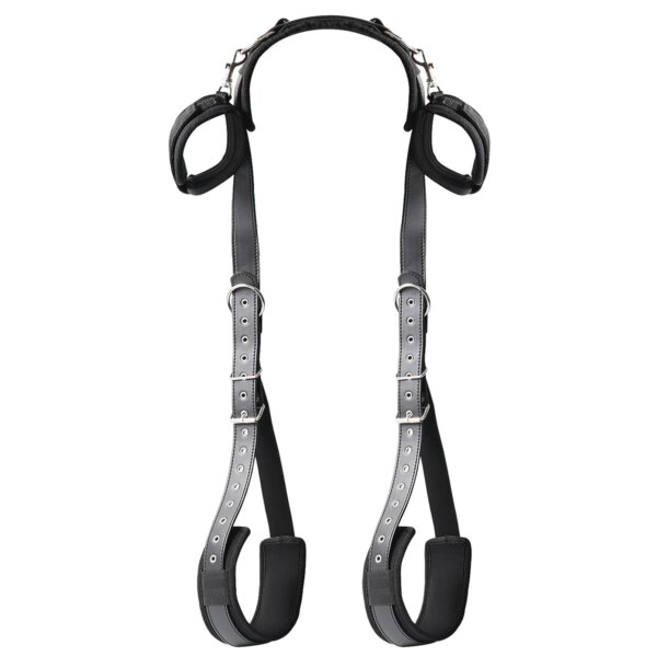 Leather BDSM Kit Handcuffs Sex Toys for Couples Bondage Straps Erotic Sexy Accessories Women Ankle Cuffs for Adult Games