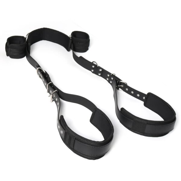 Leather BDSM Kit Handcuffs Sex Toys for Couples Bondage Straps Erotic Sexy Accessories Women Ankle Cuffs for Adult Games