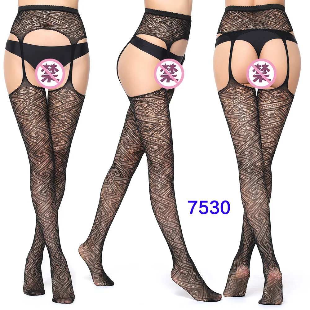 Women Black Stockings With Belt Set High Fishnet Tights Erotic Lingerie Sexy Pantyhose Floral Print Long Mesh Lace Stocking Women Black Stockings With Belt Set High Fishnet Tights Erotic Lingerie Sexy Pantyhose Floral Print Long Mesh Lace Stocking