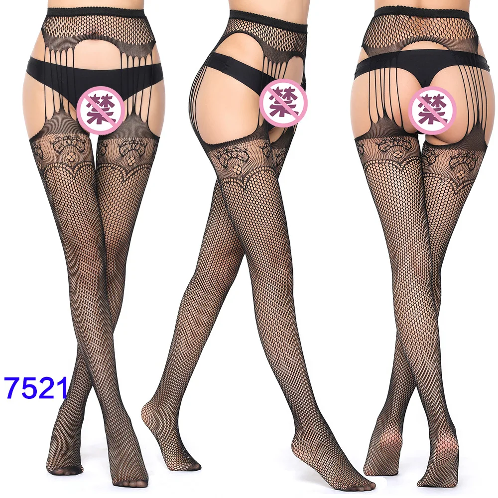 Women Black Stockings With Belt Set High Fishnet Tights Erotic Lingerie Sexy Pantyhose Floral Print Long Mesh Lace Stocking Women Black Stockings With Belt Set High Fishnet Tights Erotic Lingerie Sexy Pantyhose Floral Print Long Mesh Lace Stocking