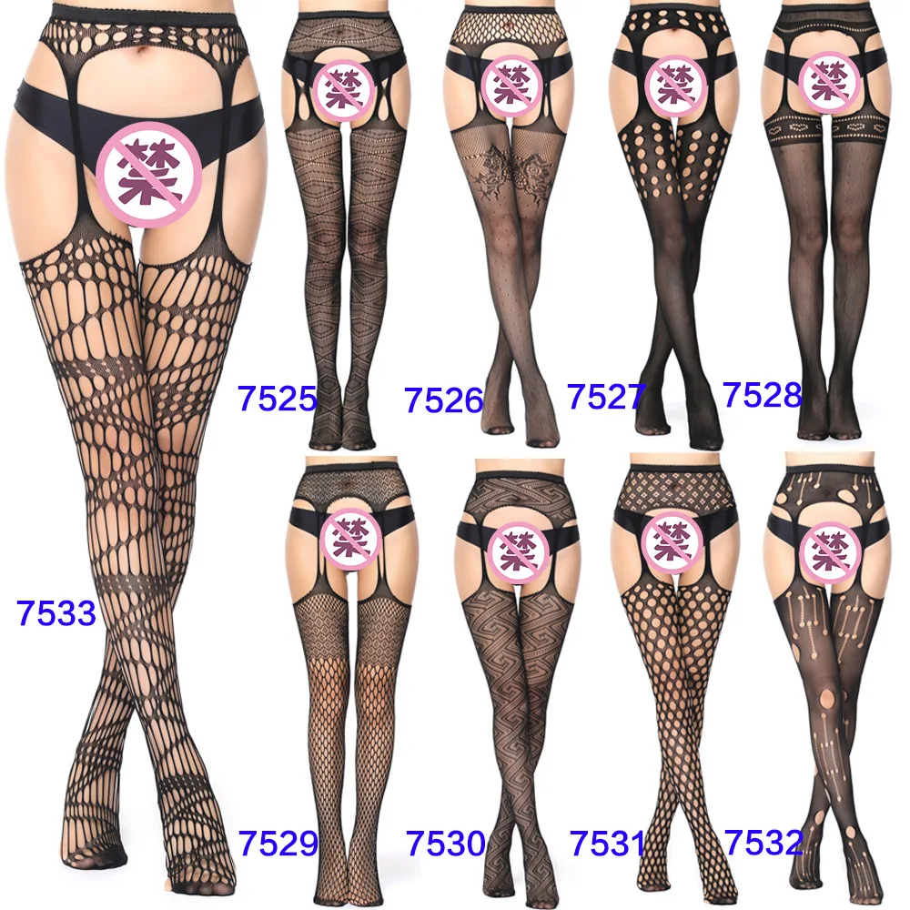 Women Black Stockings With Belt Set High Fishnet Tights Erotic Lingerie Sexy Pantyhose Floral Print Long Mesh Lace Stocking Women Black Stockings With Belt Set High Fishnet Tights Erotic Lingerie Sexy Pantyhose Floral Print Long Mesh Lace Stocking