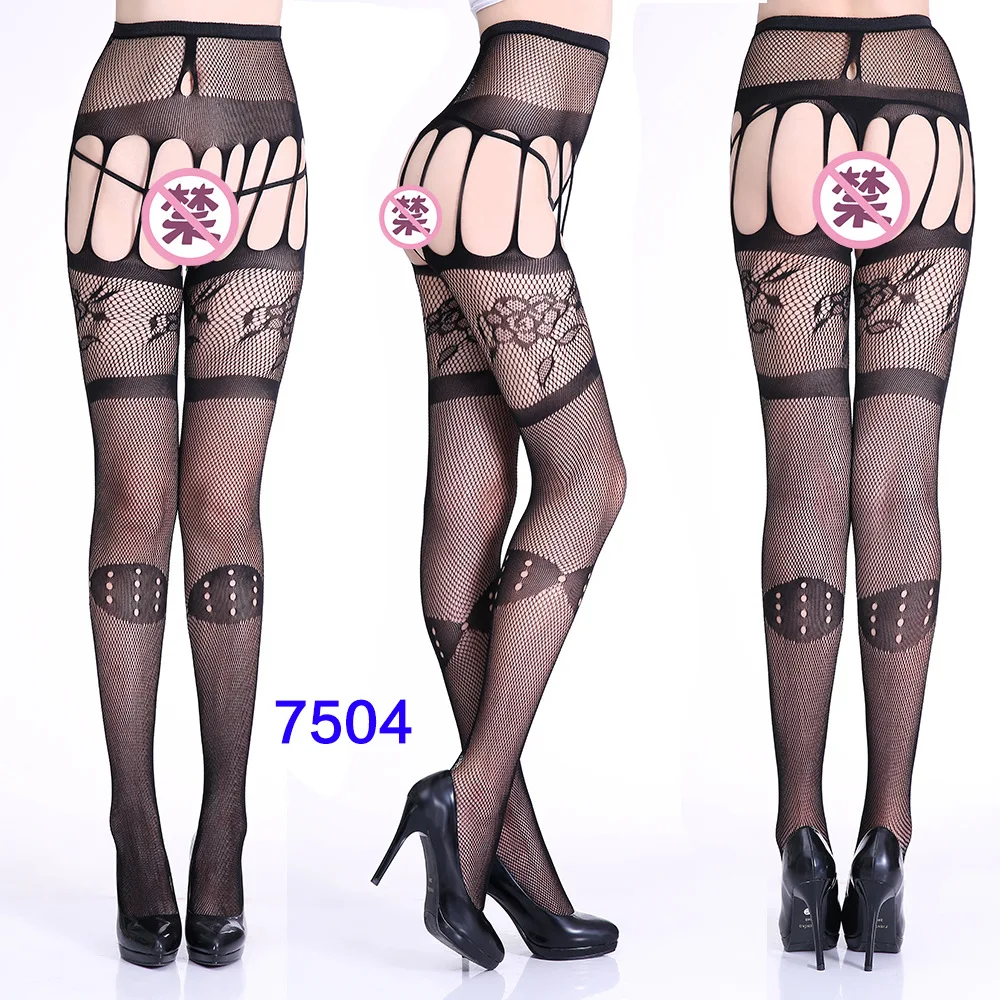 Women Black Stockings With Belt Set High Fishnet Tights Erotic Lingerie Sexy Pantyhose Floral Print Long Mesh Lace Stocking Women Black Stockings With Belt Set High Fishnet Tights Erotic Lingerie Sexy Pantyhose Floral Print Long Mesh Lace Stocking