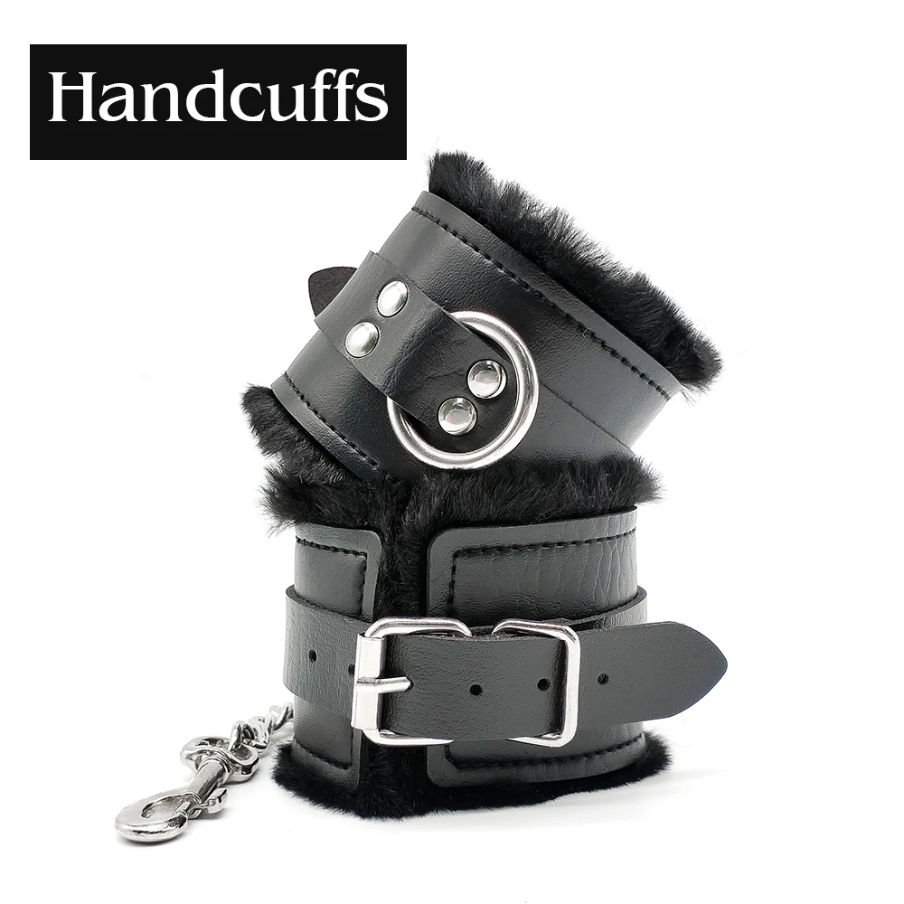 2PCS Plush Leather Handcuffs with Blindfold Kit Fuzzy Wrist Cuffs and Eye Mask Restraints for Adults Games Play 2PCS Plush Leather Handcuffs with Blindfold Kit Fuzzy Wrist Cuffs and Eye Mask Restraints for Adults Games Play