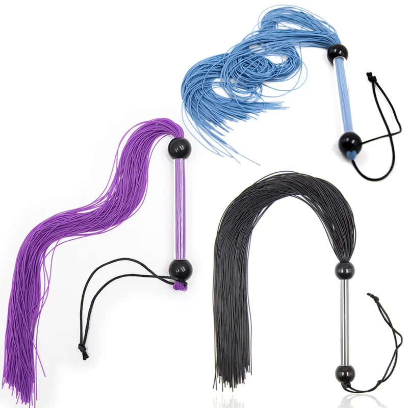 New Silicone Whip Bondage Restraint Soft Rubber Whip Role Play Game Riding Crop Flirting BDSM Slave Sex Toys for Couples