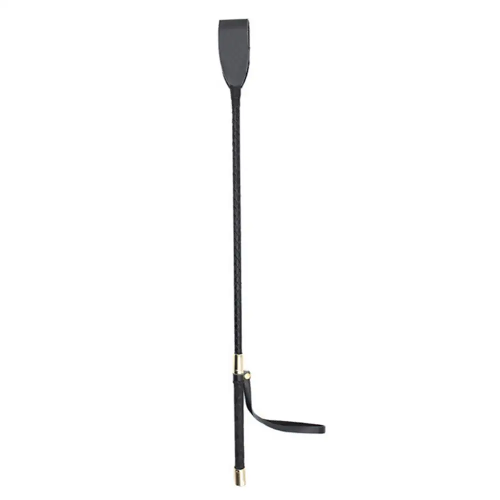 Faux Leather Long Handle Riding Crops Bondage BDSM Spanking Paddle Whips Sex Toy