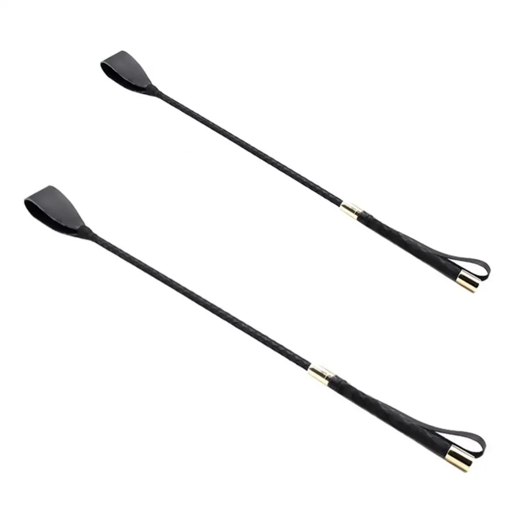 Faux Leather Long Handle Riding Crops Bondage BDSM Spanking Paddle Whips Sex Toy