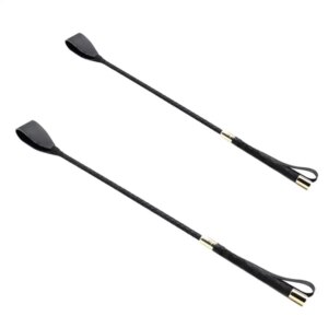 Faux Leather Long Handle Riding Crops Bondage BDSM Spanking Paddle Whips Sex Toy