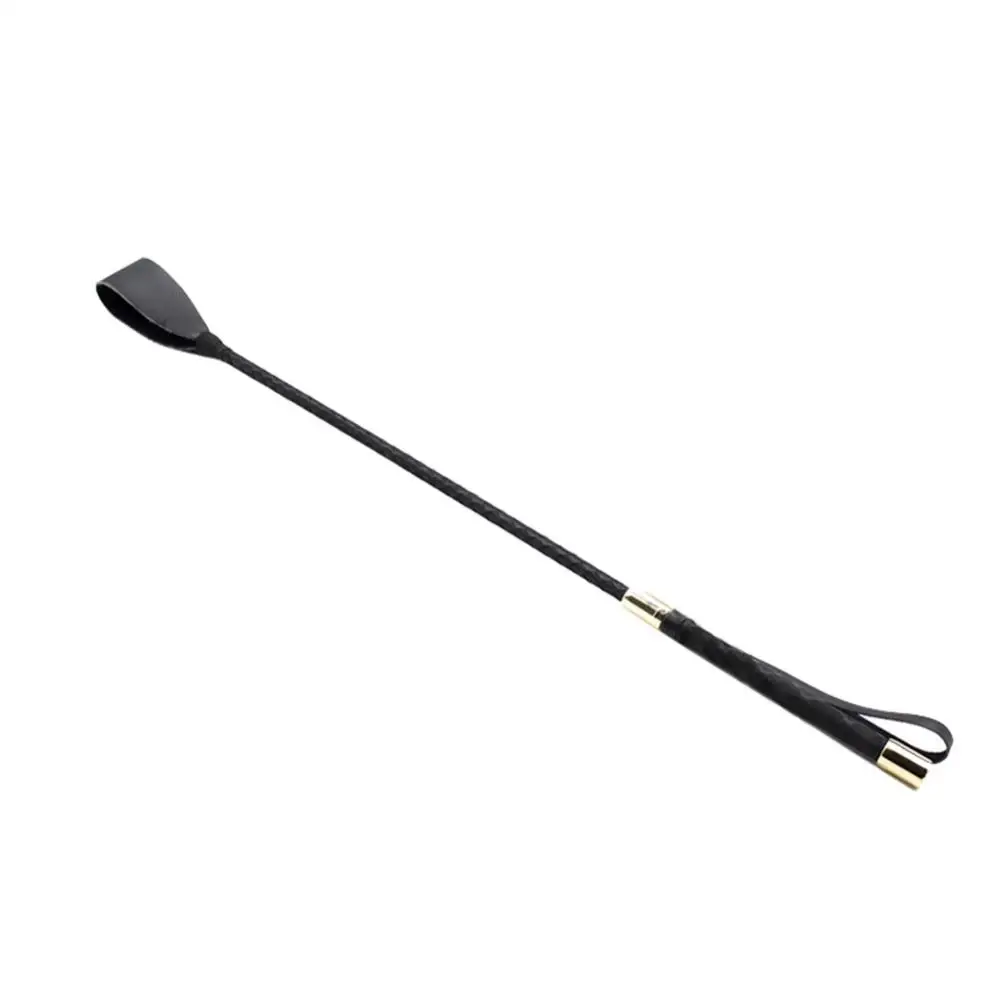 Faux Leather Long Handle Riding Crops Bondage BDSM Spanking Paddle Whips Sex Toy