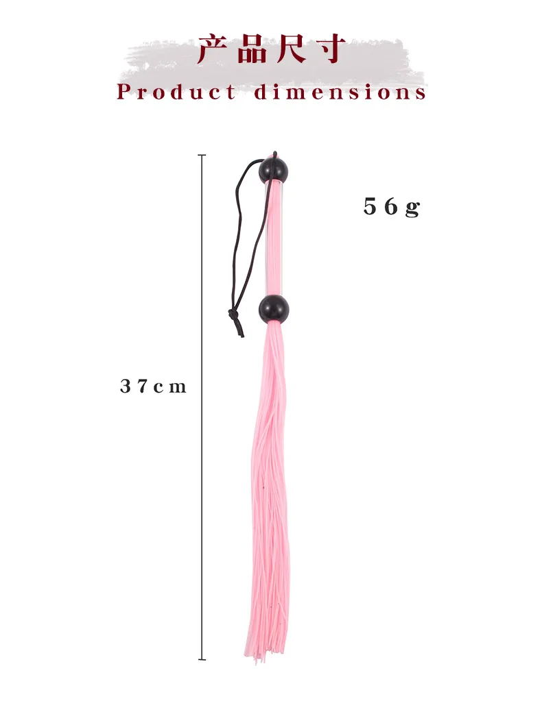 6 Colors Silicone Whip Bondage Restraint Soft Rubber Whips Role Play Game Riding Crop Flirting BDSM Slave Sex Toys for Couples