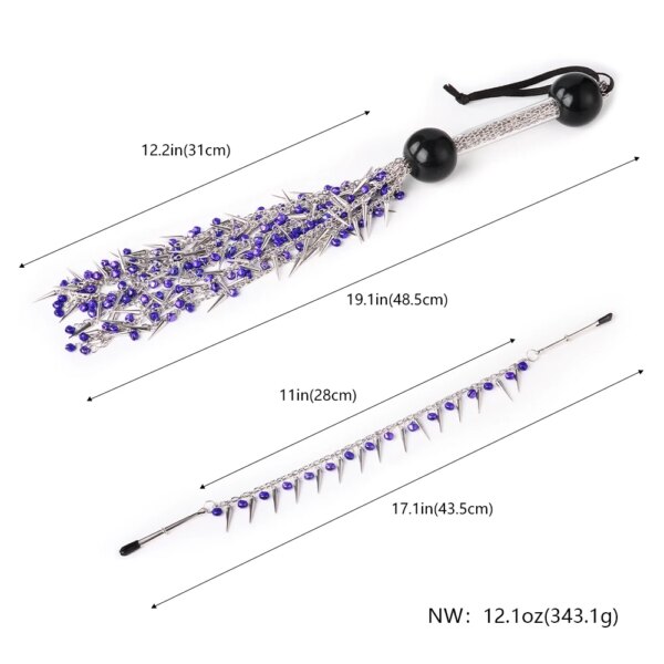 2pcs  Bondage Kits Nipple Clamps with Horse Riding Crop Whip No Piercing Weighted Nipple Clamps For Women Non Piercing Beginner