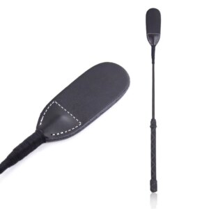 45cm Black Leather SM Queen Whip Bondage Flogger Spanking Paddle BDSM Games Sex Toys For Couples Role Play