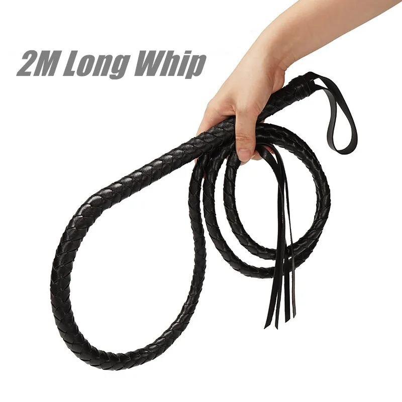 2M Long Bdsm Whip Bondage Erotic Riding Horse Crop Leather Spanking Paddle Pony Play Flogger Sex Toys for Couples Adults Games 2M Long Bdsm Whip Bondage Erotic Riding Horse Crop Leather Spanking Paddle Pony Play Flogger Sex Toys for Couples Adults Games