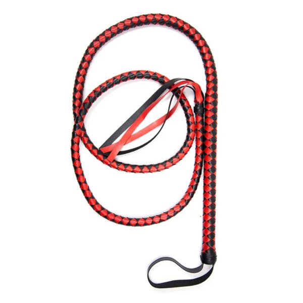2M Long Bdsm Whip Bondage Erotic Riding Horse Crop Leather Spanking Paddle Pony Play Flogger Sex Toys for Couples Adults Games