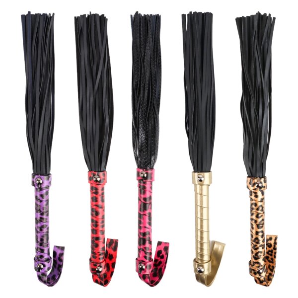 Leather Bondage Whip BDSM Flogger Sexy Spanking Paddle SM Horse Riding Crop Adult Sex Toys for Women and Couples Pleasure