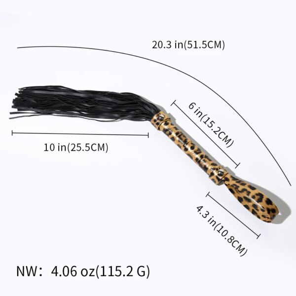 16" Leather Whip Horse Riding Crop PU Flogger SM Hitting Toy BDSM Accessory for Adult Sex Play Bondage Whips