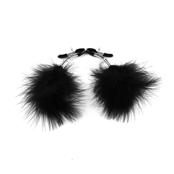 2pcs BDSM Restraint Set Include Leather Whip SM Reding Crop and Nipple Clamp Adult Sex Toys for Women and Couples Pleasure
