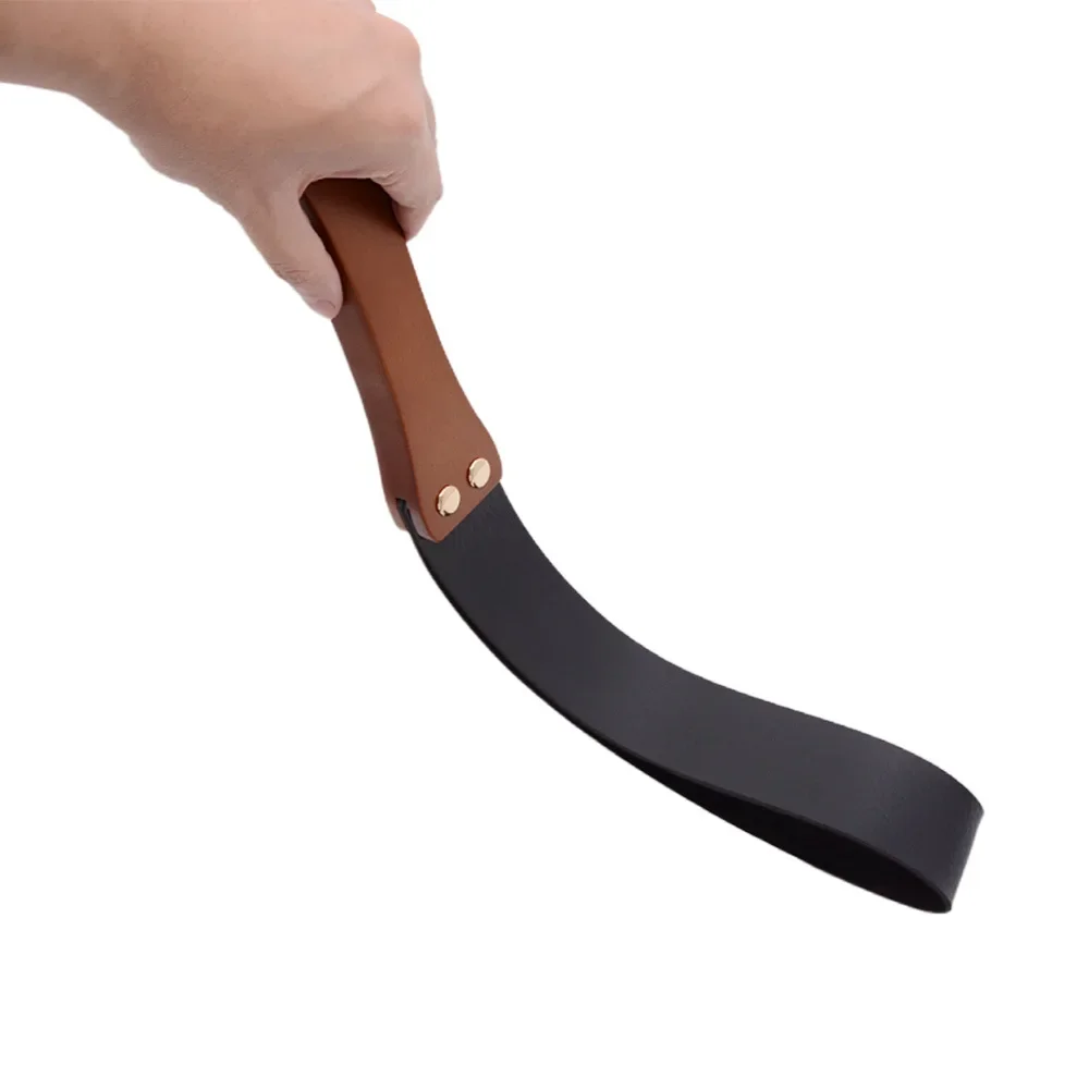 Sex Toys Sm Female Alternative Tune Teach Pp Riding Crop Wooden Handle Hand Beat Cowhide Racket Tune Leather Whip Tools