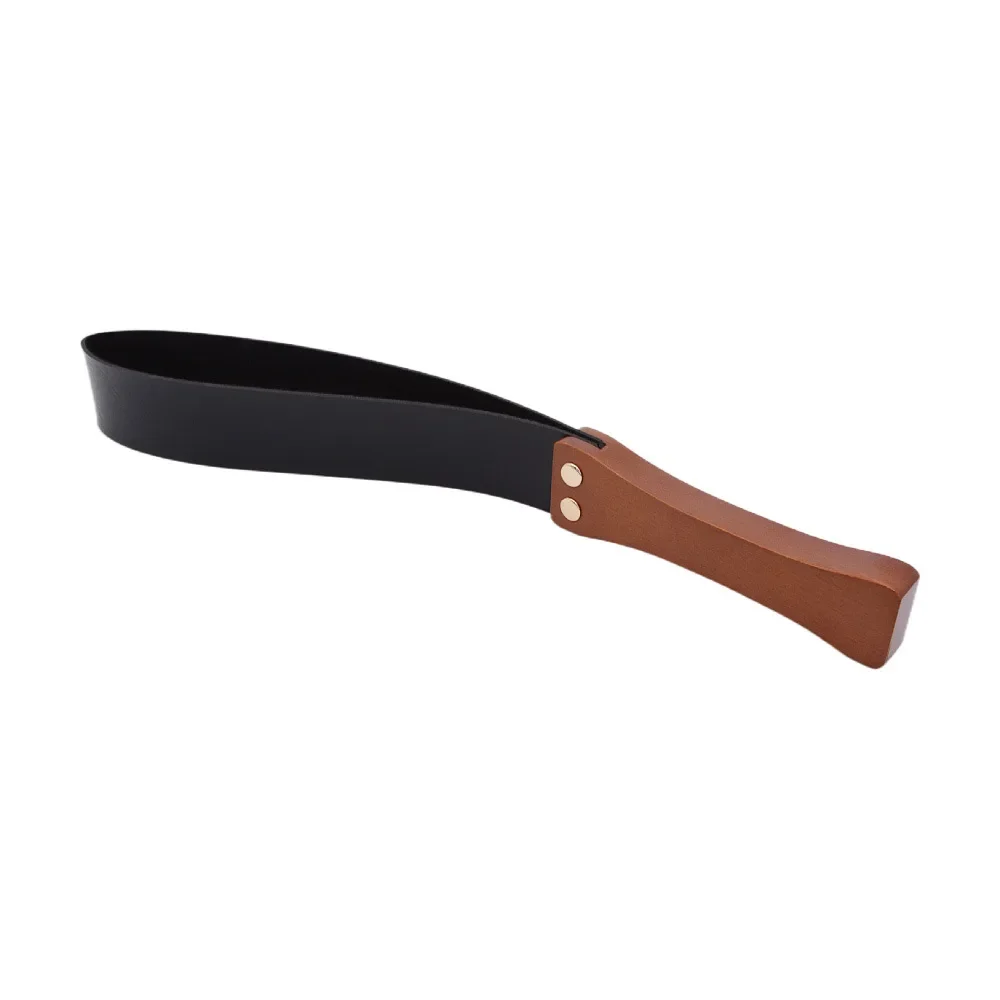 Sex Toys Sm Female Alternative Tune Teach Pp Riding Crop Wooden Handle Hand Beat Cowhide Racket Tune Leather Whip Tools