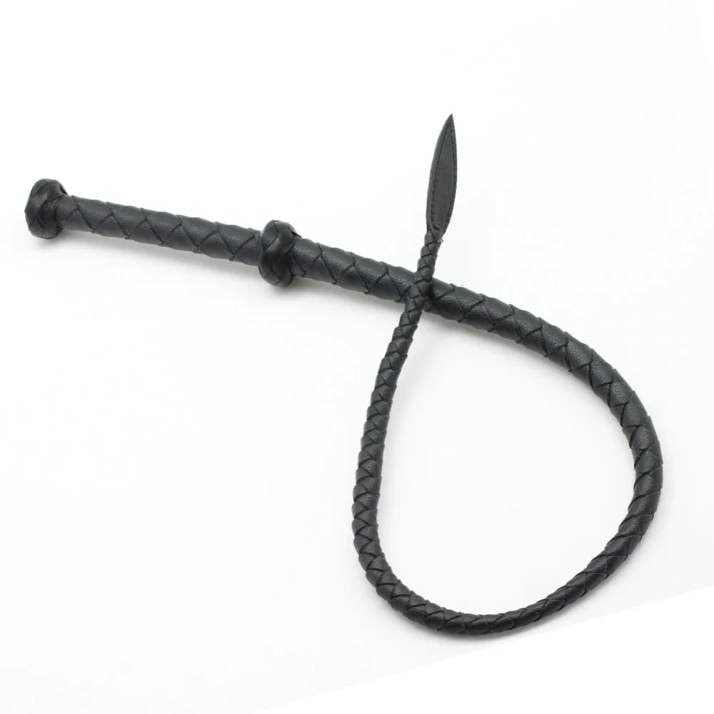 Leather Whip Equestrianism Riding Crop Handmade 95cm Black whip adult games flirt tools cosplay slave bdsm spanking sex toys Leather Whip Equestrianism Riding Crop Handmade 95cm Black whip adult games flirt tools cosplay slave bdsm spanking sex toys