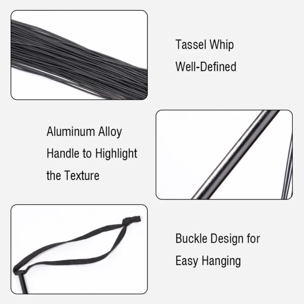 Silicone Tassels Whip Small Bondage Restrainrs Riding Crop BDSM Sexy Flogger Adult Sex Toys for Women and Couples Pleasure