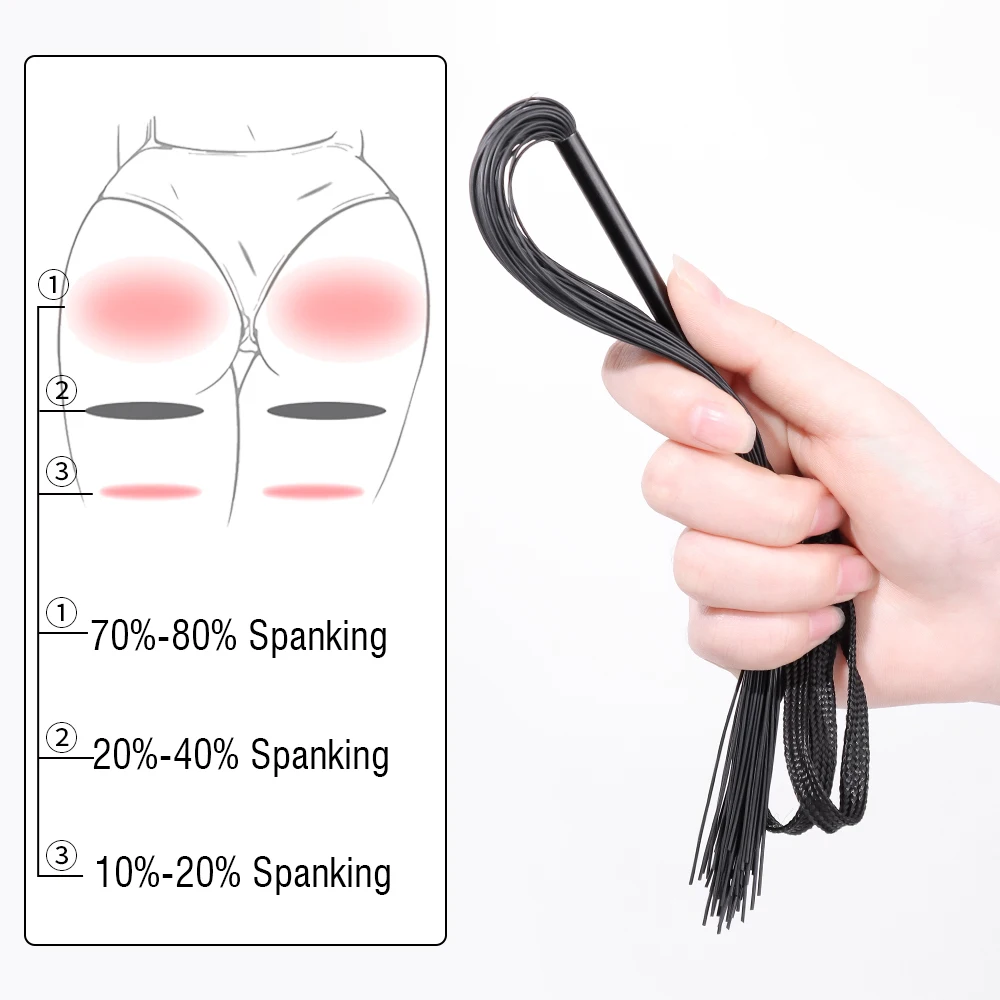 Silicone Tassels Whip Small Bondage Restrainrs Riding Crop BDSM Sexy Flogger Adult Sex Toys for Women and Couples Pleasure Silicone Tassels Whip Small Bondage Restrainrs Riding Crop BDSM Sexy Flogger Adult Sex Toys for Women and Couples Pleasure