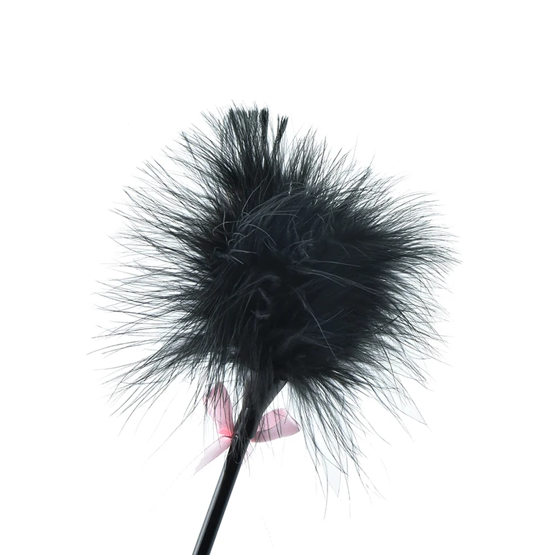 New Erotic Bdsm Feather Tickled Whip Bondage Punish Fetish Leather Spanking Paddle Play Flogger Lover Riding Crop Pony Sex Toy