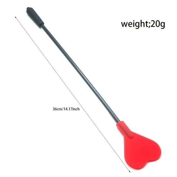 14.1inch Silicone Heart Horse Spanking Paddle, Sex Toys, BDSM Flirting Sex Crop Whip, Black/Purple/Red