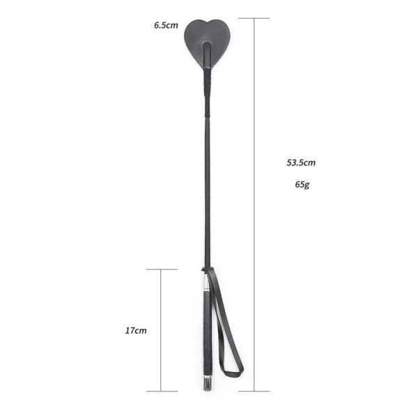 Riding Crop Whip Sex Toy 54CM BDSM Spanking Heart Paddle Slap Slave Flogger Fetish PU Leather Porn Adult Games