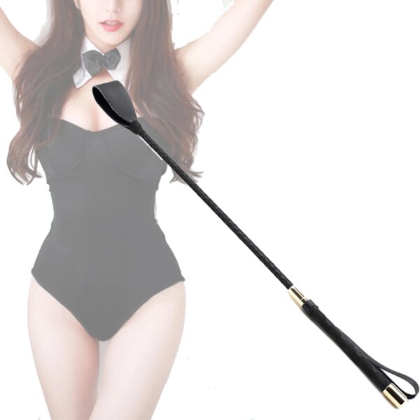 BDSM fantasy Bondage Boutique Slim Leather Riding Crop Whips paddle handle Fetish spank slave submission sex toys for couples