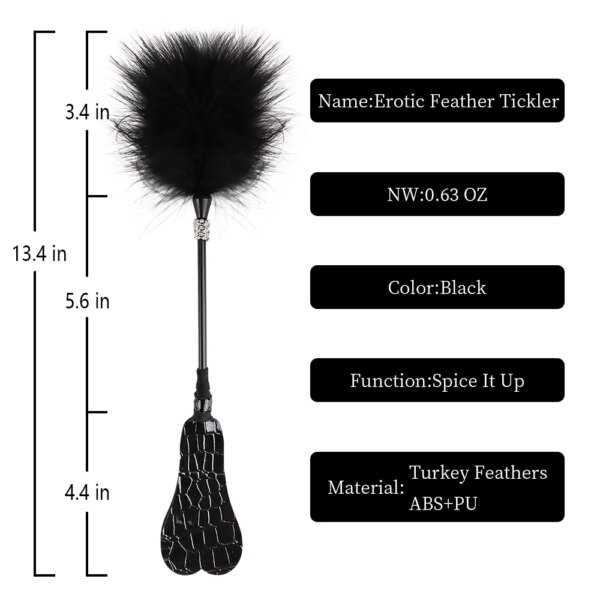 Feather Tickle with 2 ends  Sex Toys Whip Horse  Riding Crop Slapper SM Tools for Adult