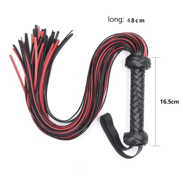 LONG 70CM Black Genuine Leather Pimp Whip Racing Riding Crop Party Flogger Queen Whip for Sex Horse Bdsm Sex Toys for Woman