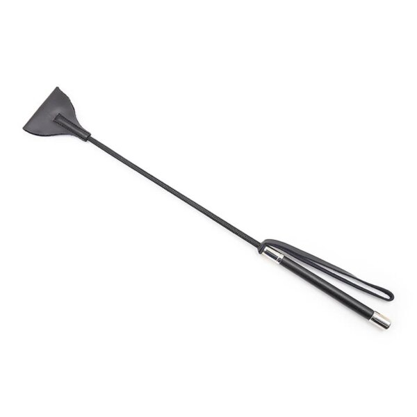 Black Real Leather Whip Horse Crop Widened Head Bdsm Spanking Paddle Flogger Slave Bondage Restraints Sex Toys For Couples