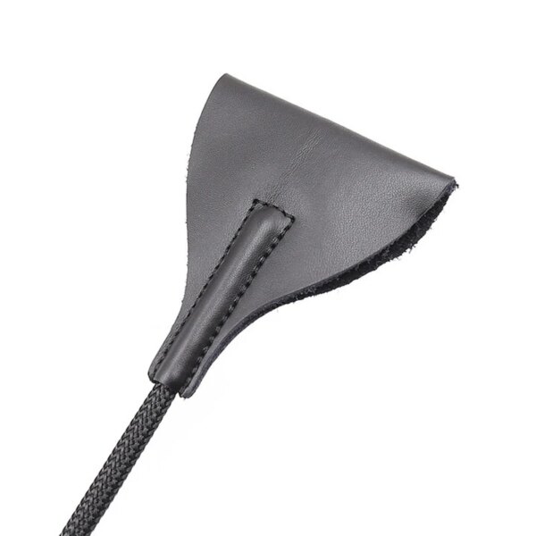 Black Real Leather Whip Horse Crop Widened Head Bdsm Spanking Paddle Flogger Slave Bondage Restraints Sex Toys For Couples