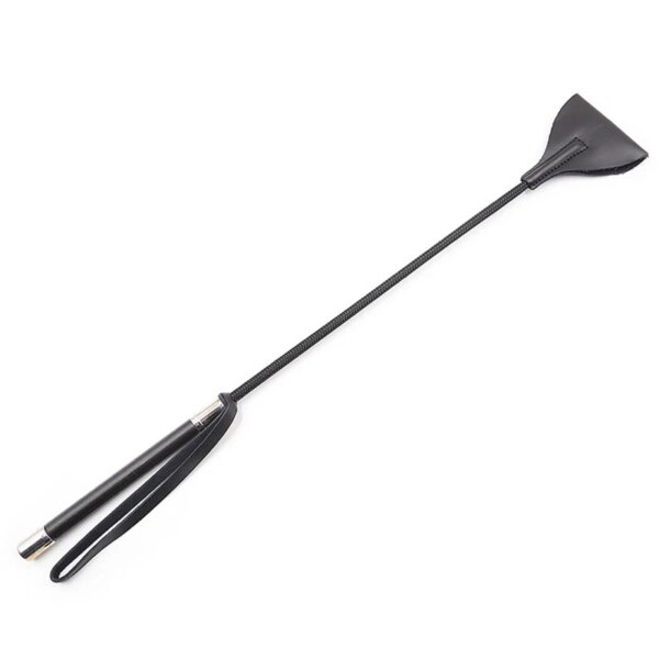Black Real Leather Whip Horse Crop Widened Head Bdsm Spanking Paddle Flogger Slave Bondage Restraints Sex Toys For Couples