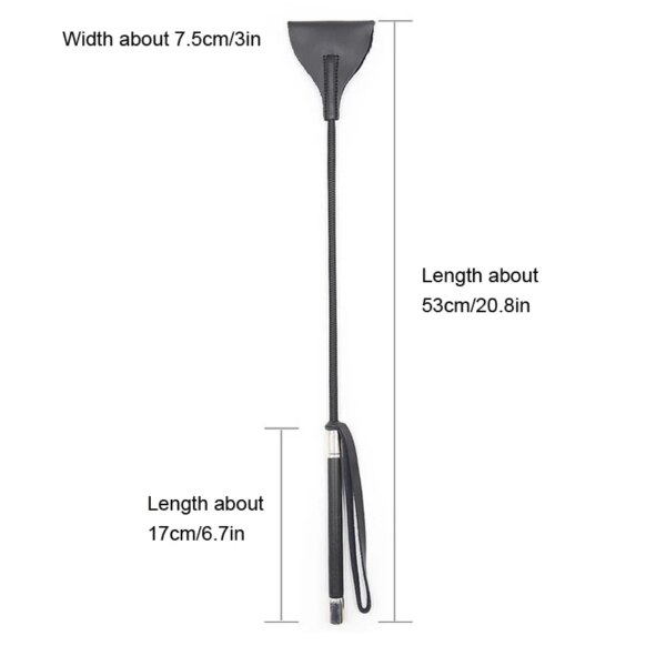Black Real Leather Whip Horse Crop Widened Head Bdsm Spanking Paddle Flogger Slave Bondage Restraints Sex Toys For Couples