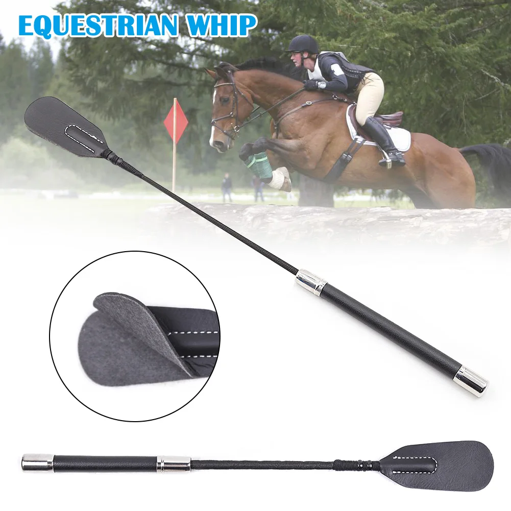 Riding Crop Horse Whip PU Leather Horsewhips Horse Racing Equestrian Supplies Sex Toy Portable Convenient PU Leather Lightweight