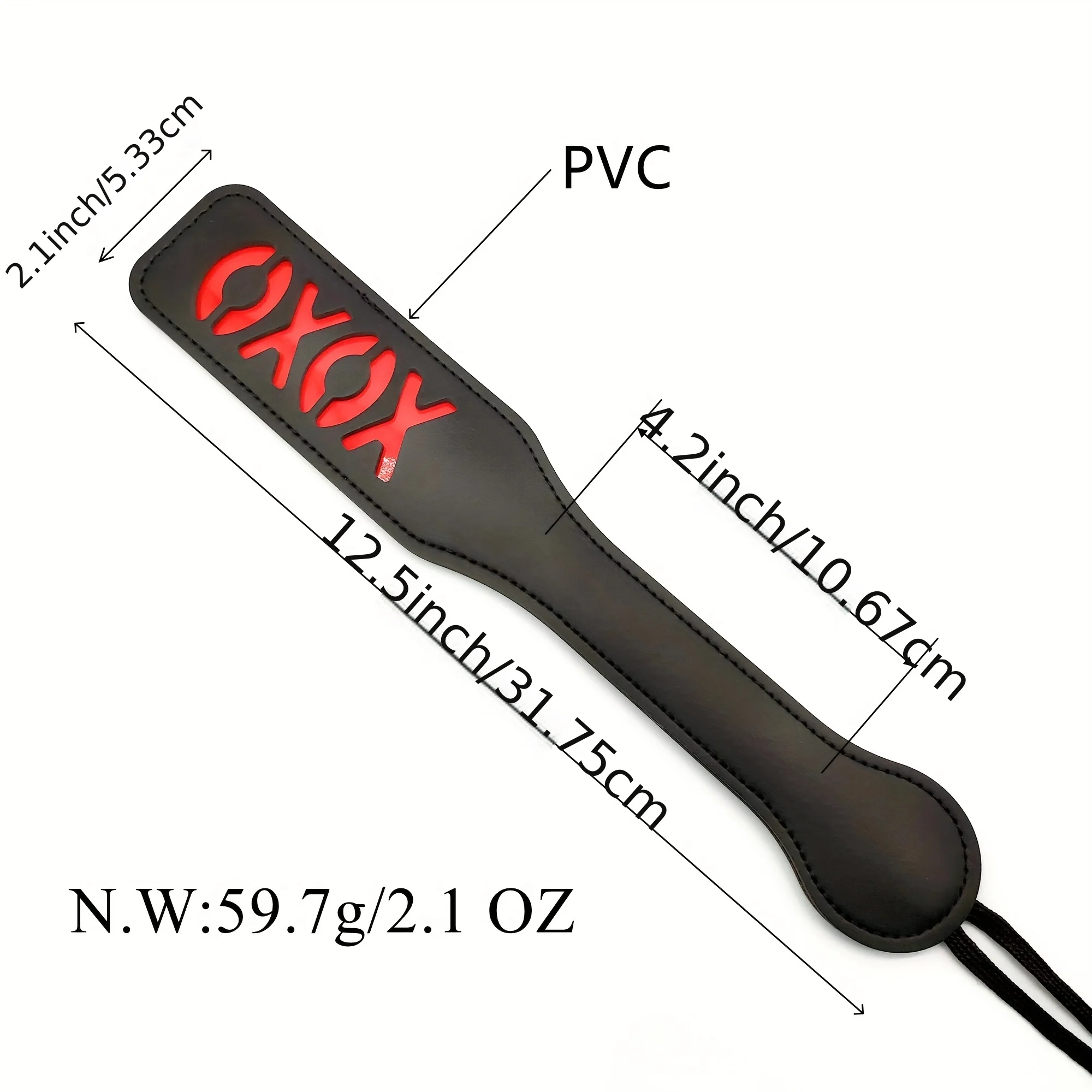 XOXO Spanking  Paddle PU Leather Whip & Crop Bondage Clap  BDSM Alternative Adult Flirting Sex Play Toys For Women and Couples