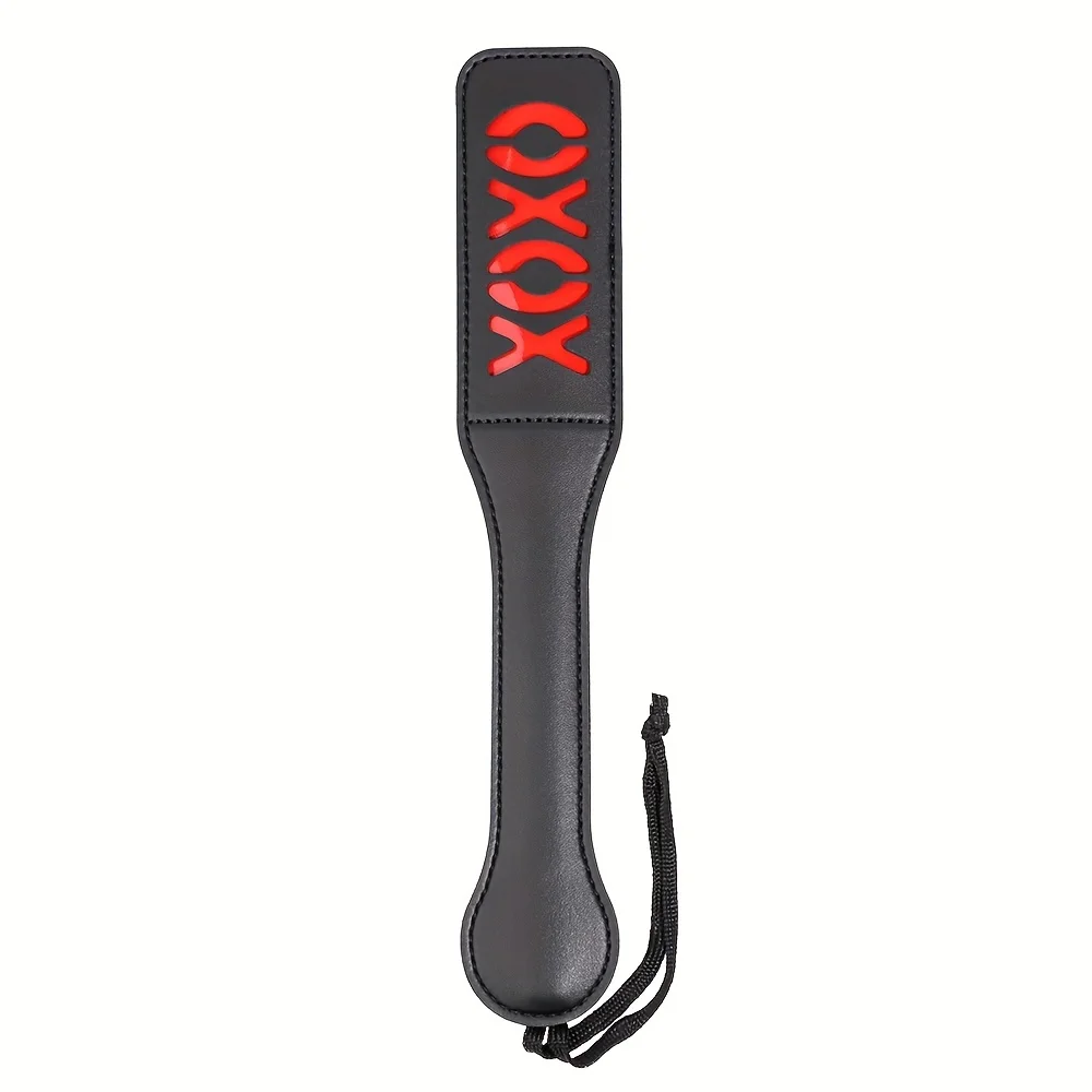 XOXO Spanking  Paddle PU Leather Whip & Crop Bondage Clap  BDSM Alternative Adult Flirting Sex Play Toys For Women and Couples