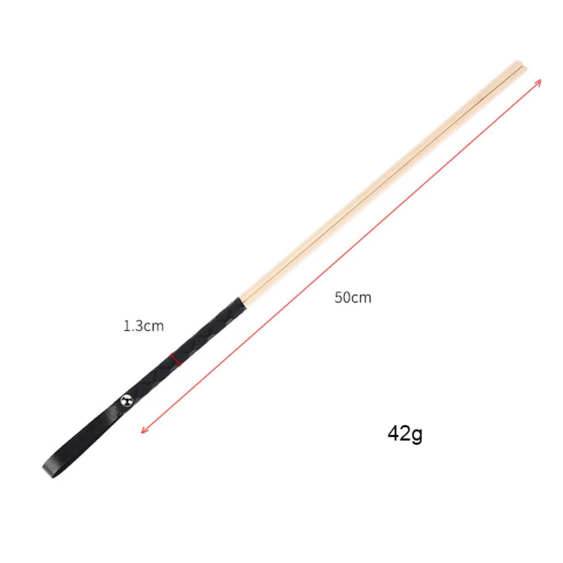 New Natural Rattan 50CM Long Straight Whip Riding Crop Flogger Black PU Leather Tassel Handle Paddle Horse Training Flirting Toy