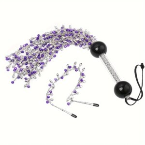 2pcs BDSM Bondage Slave Whip Restraints Fetish Horse Crop Nipple Clips  Sex Toys For Women Men Exotic Accessories