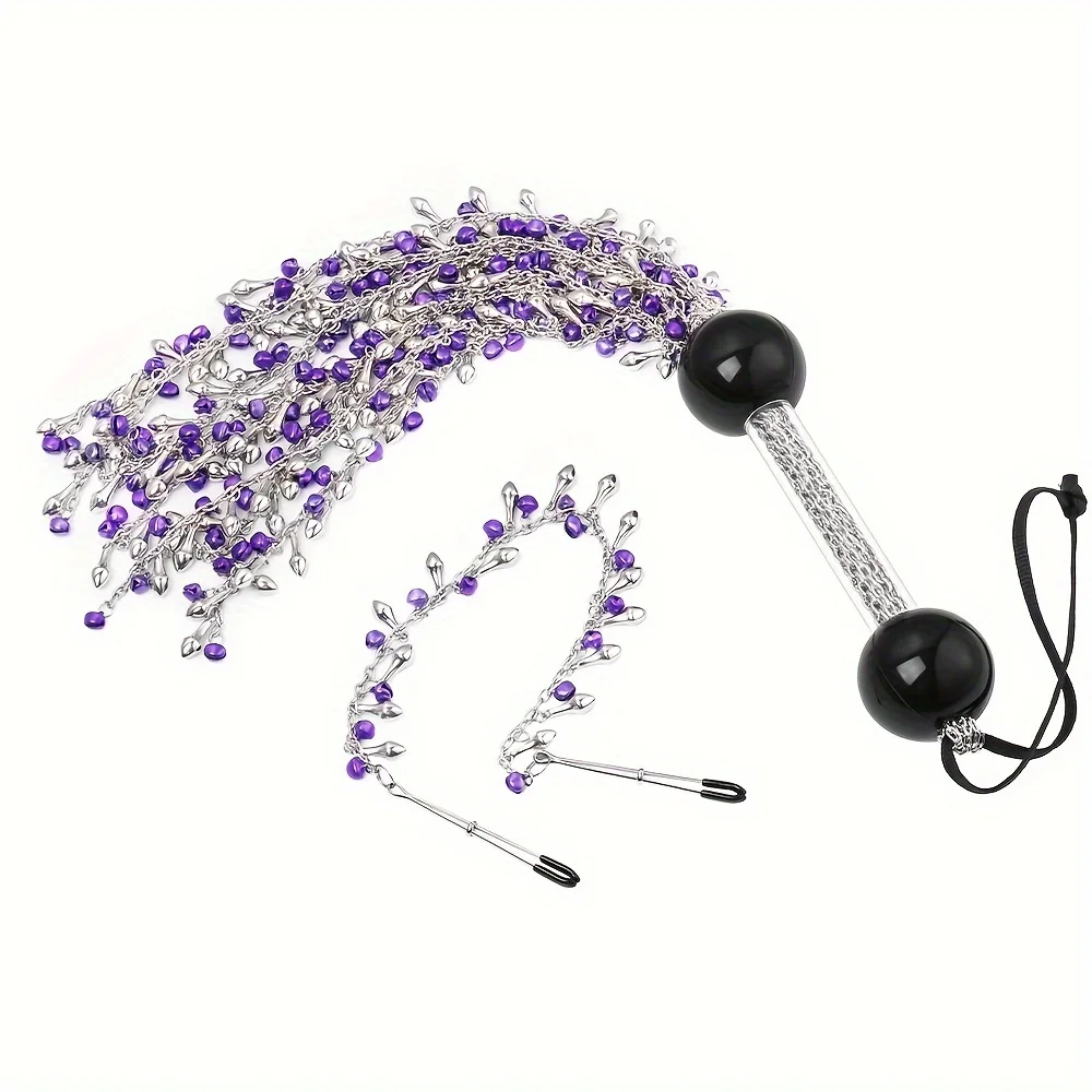 2pcs BDSM Bondage Slave Whip Restraints Fetish Horse Crop Nipple Clips  Sex Toys For Women Men Exotic Accessories