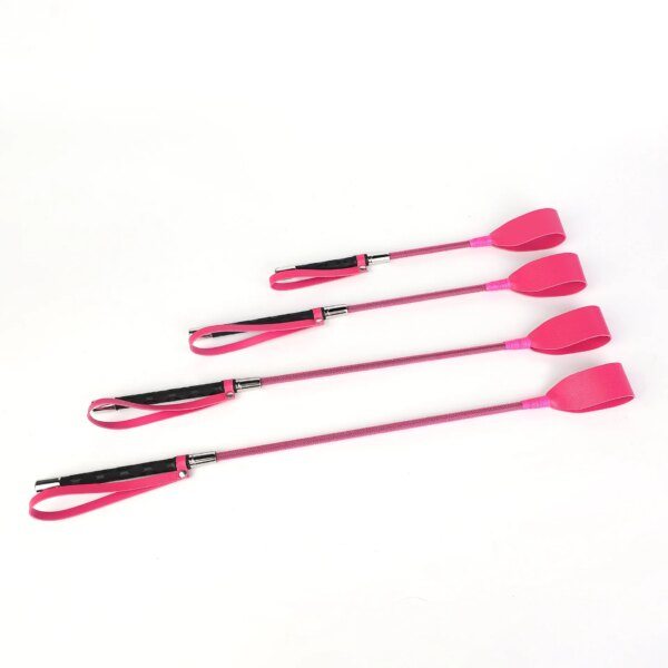 33/43/53/58CM Rose Pink Riding Crop Whip Sex Toys For Couples Women BDSM Spanking Paddle Slave Flogger Fetish Porn Adult Games