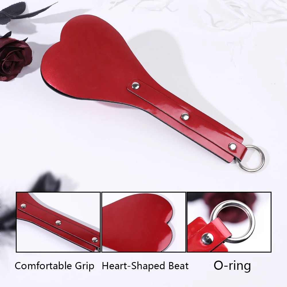 Leather Bondage Restraint Kit Slave Paddles Horse Crop Whip in Bed Festish Feather Tickler Alternative Sex Toys For Couples