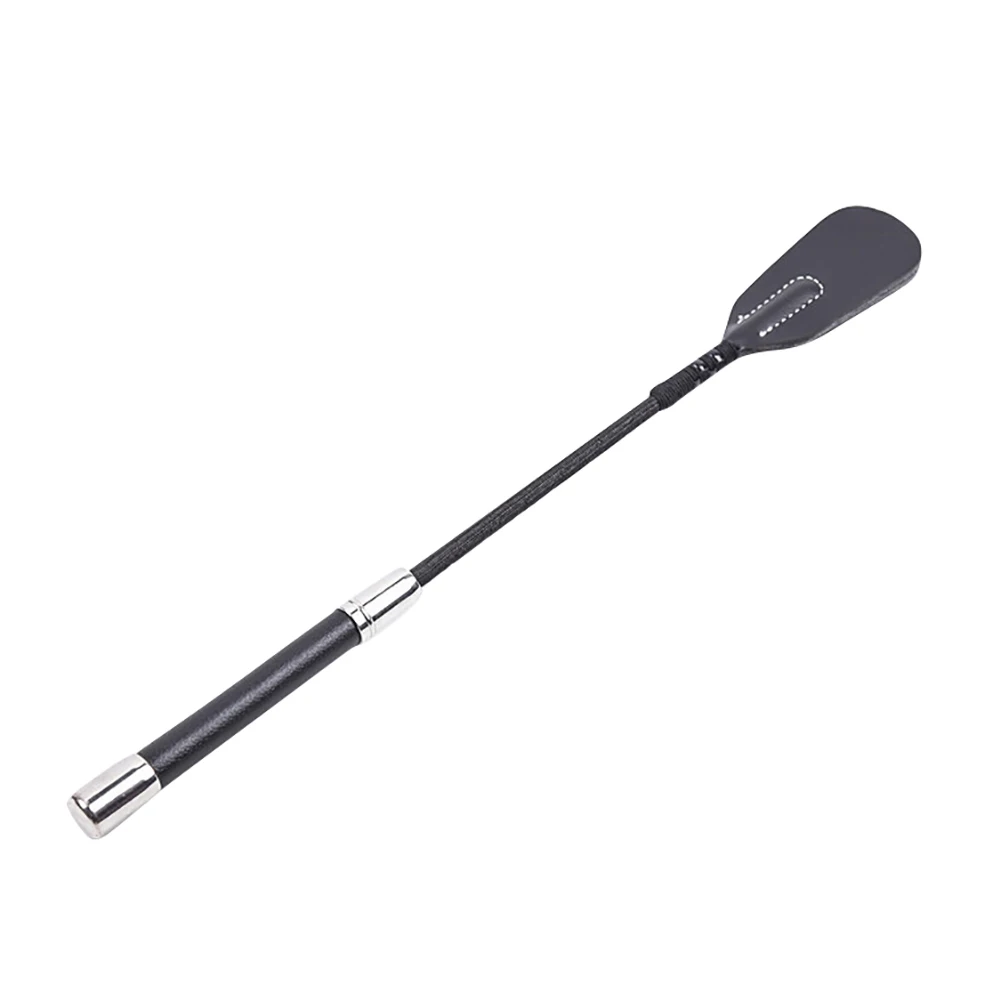 1pc Long Handle Leather Riding Crops BDSM Bondage Spanking Paddle Whips Sex Toy for Men Women Couples Sex Shop Adult Games 18+