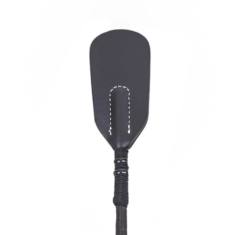 1pc Long Handle Leather Riding Crops BDSM Bondage Spanking Paddle Whips Sex Toy for Men Women Couples Sex Shop Adult Games 18+
