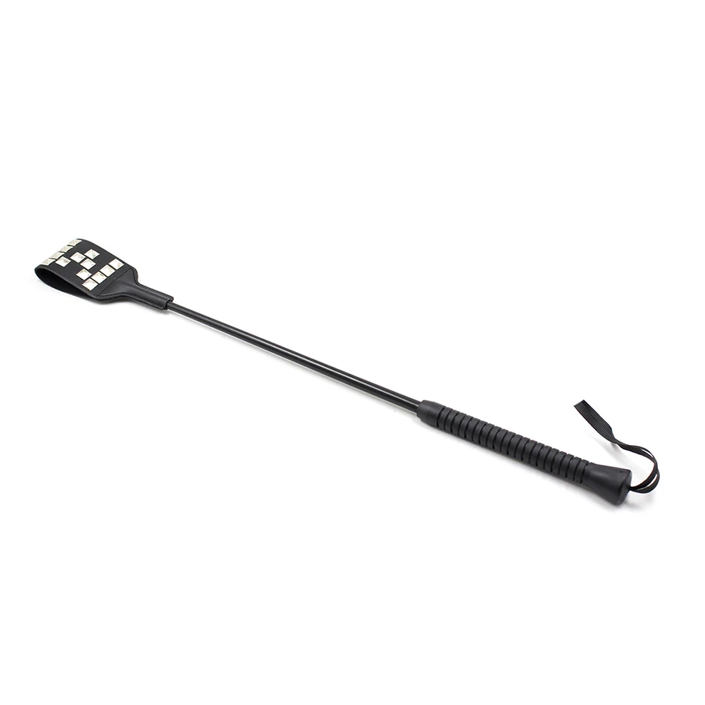 1pc Long Handle Leather Riding Crops BDSM Bondage Spanking Paddle Whips Sex Toy for Men Women Couples Sex Shop Adult Games 18+