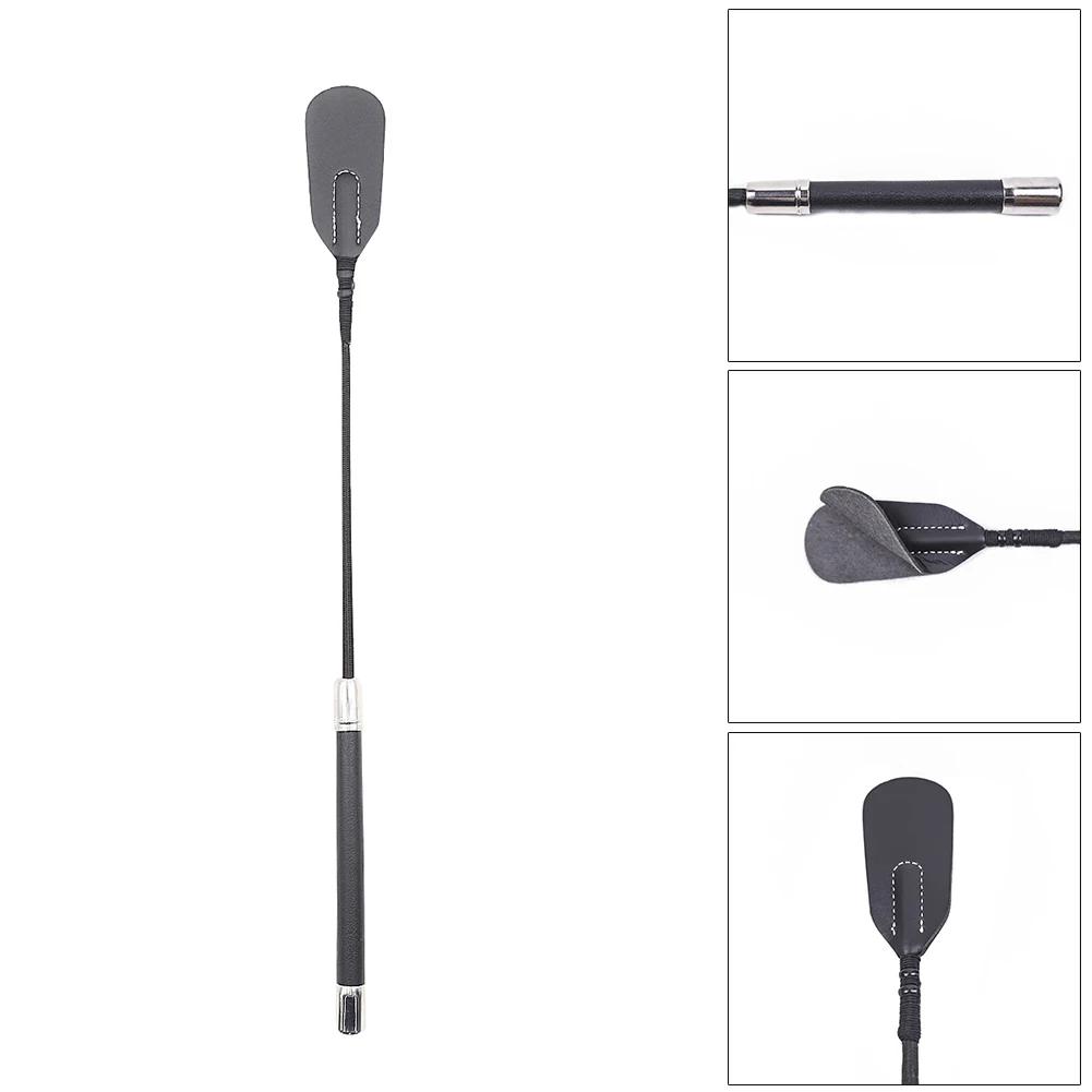 1pc Long Handle Leather Riding Crops BDSM Bondage Spanking Paddle Whips Sex Toy for Men Women Couples Sex Shop Adult Games 18+
