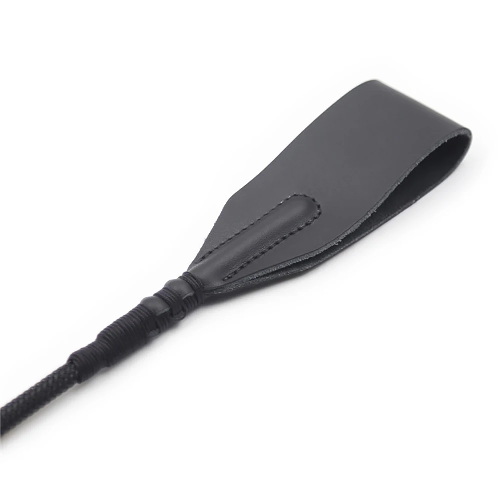 1pc Long Handle Leather Riding Crops BDSM Bondage Spanking Paddle Whips Sex Toy for Men Women Couples Sex Shop Adult Games 18+