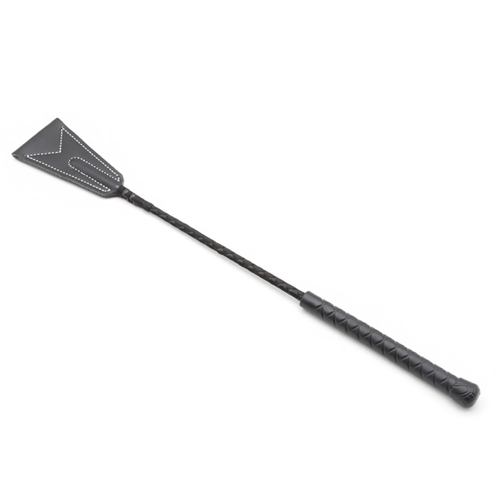 1pc Long Handle Leather Riding Crops BDSM Bondage Spanking Paddle Whips Sex Toy for Men Women Couples Sex Shop Adult Games 18+