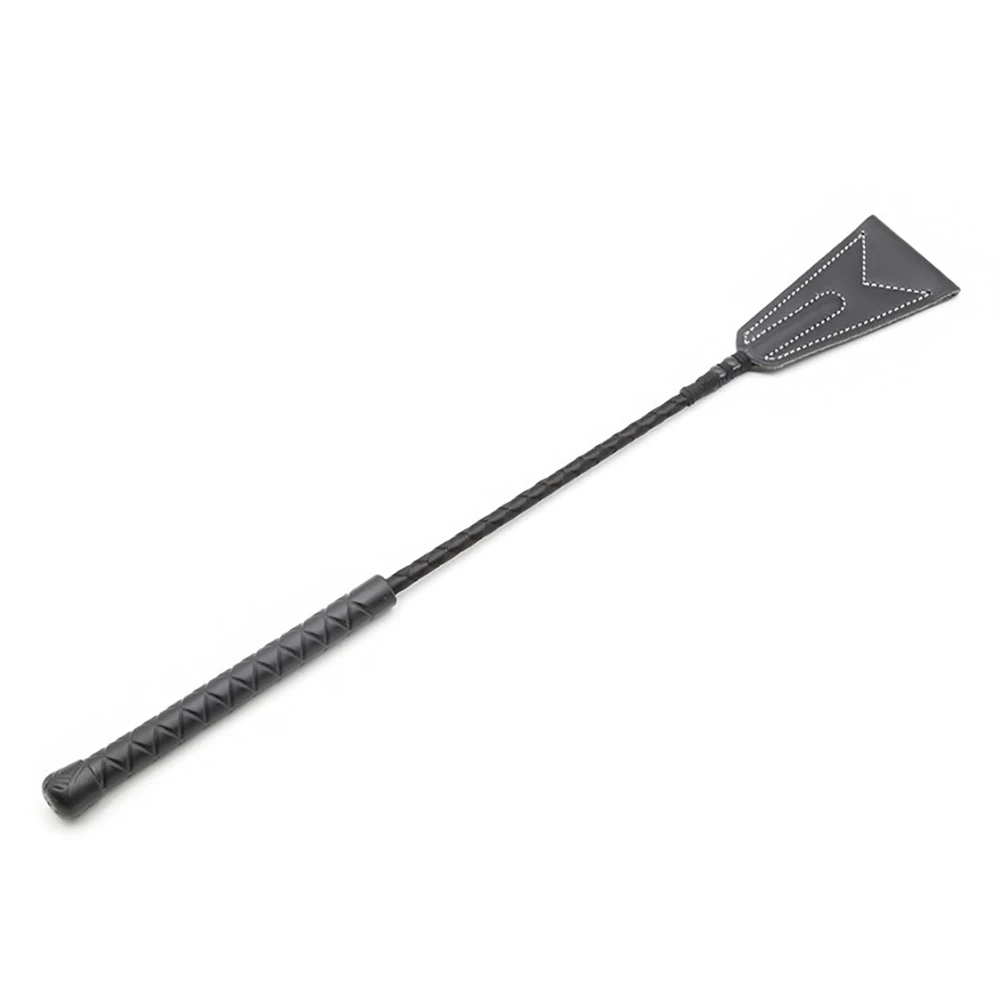 1pc Long Handle Leather Riding Crops BDSM Bondage Spanking Paddle Whips Sex Toy for Men Women Couples Sex Shop Adult Games 18+
